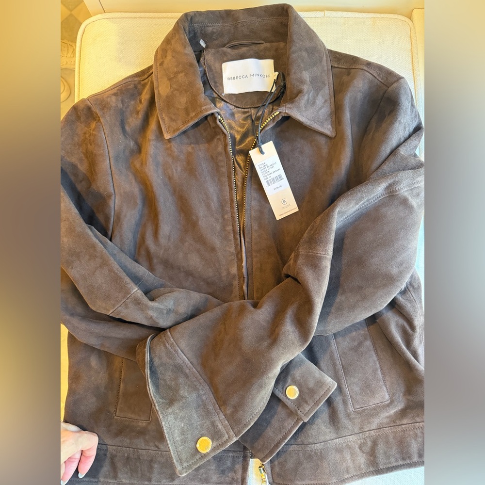 Rebecca Minkoff Dark Brown  Suede  Jacket